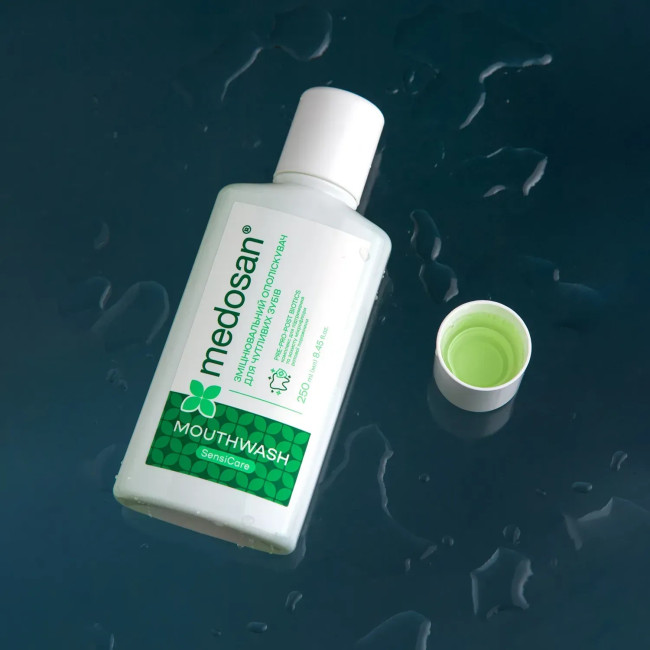 Укрепляющий ополаскиватель для чувствительных зубов SensiCare Medosan 250 мл, фото 4 Укрепляющий ополаскиватель для чувствительных зубов SensiCare Medosan 250 мл, фото 4